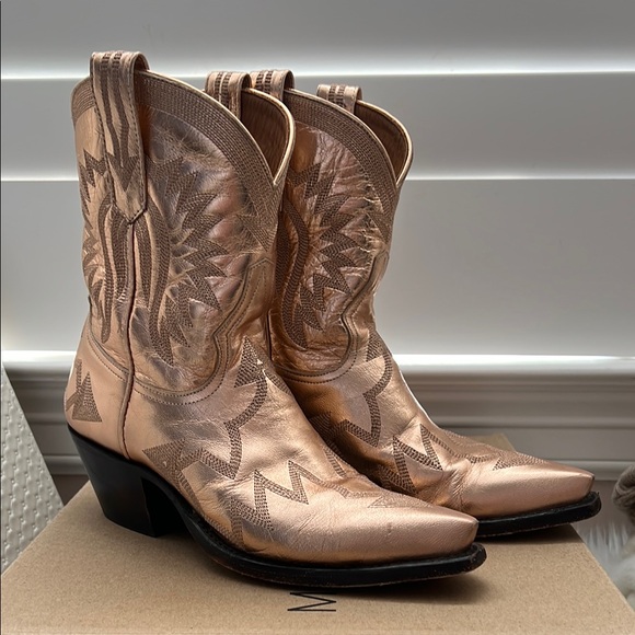 Maggie Metallic Rose Gold Boots - Picture 13 of 15
